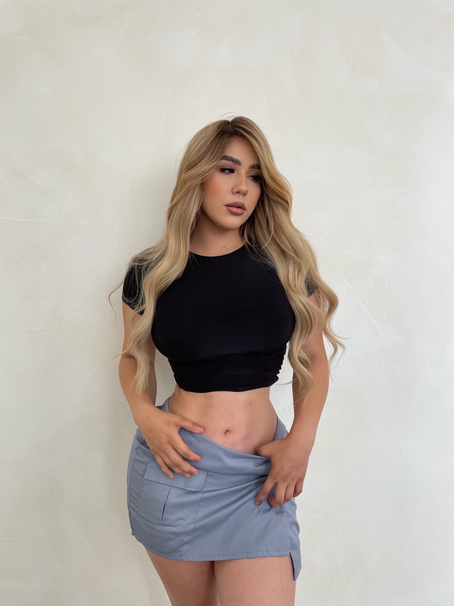 RHORY CARGO SKIRT LIGHT GREY