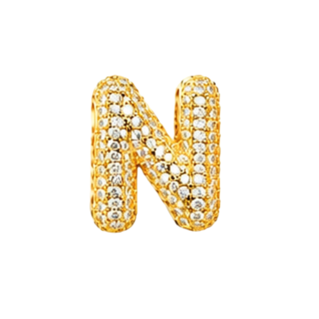 Pavé Signature Initial Charm