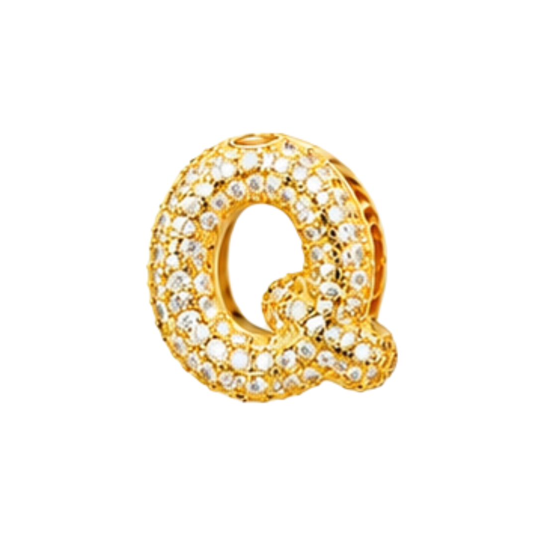 Pavé Signature Initial Charm