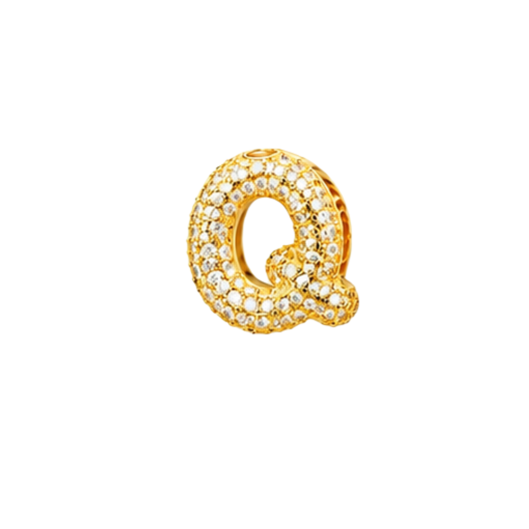Pavé Signature Initial Charm