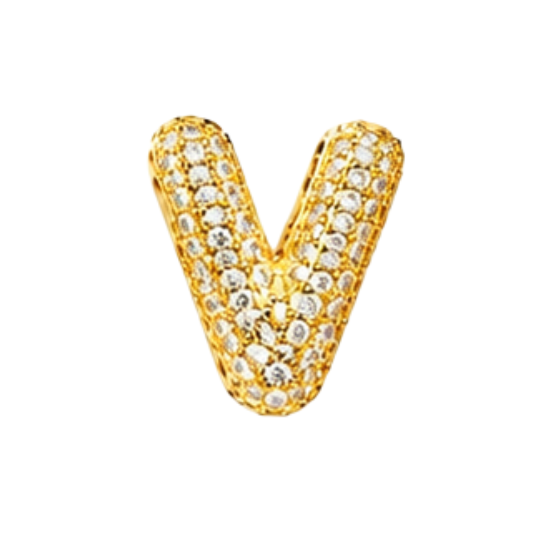 Pavé Signature Initial Charm