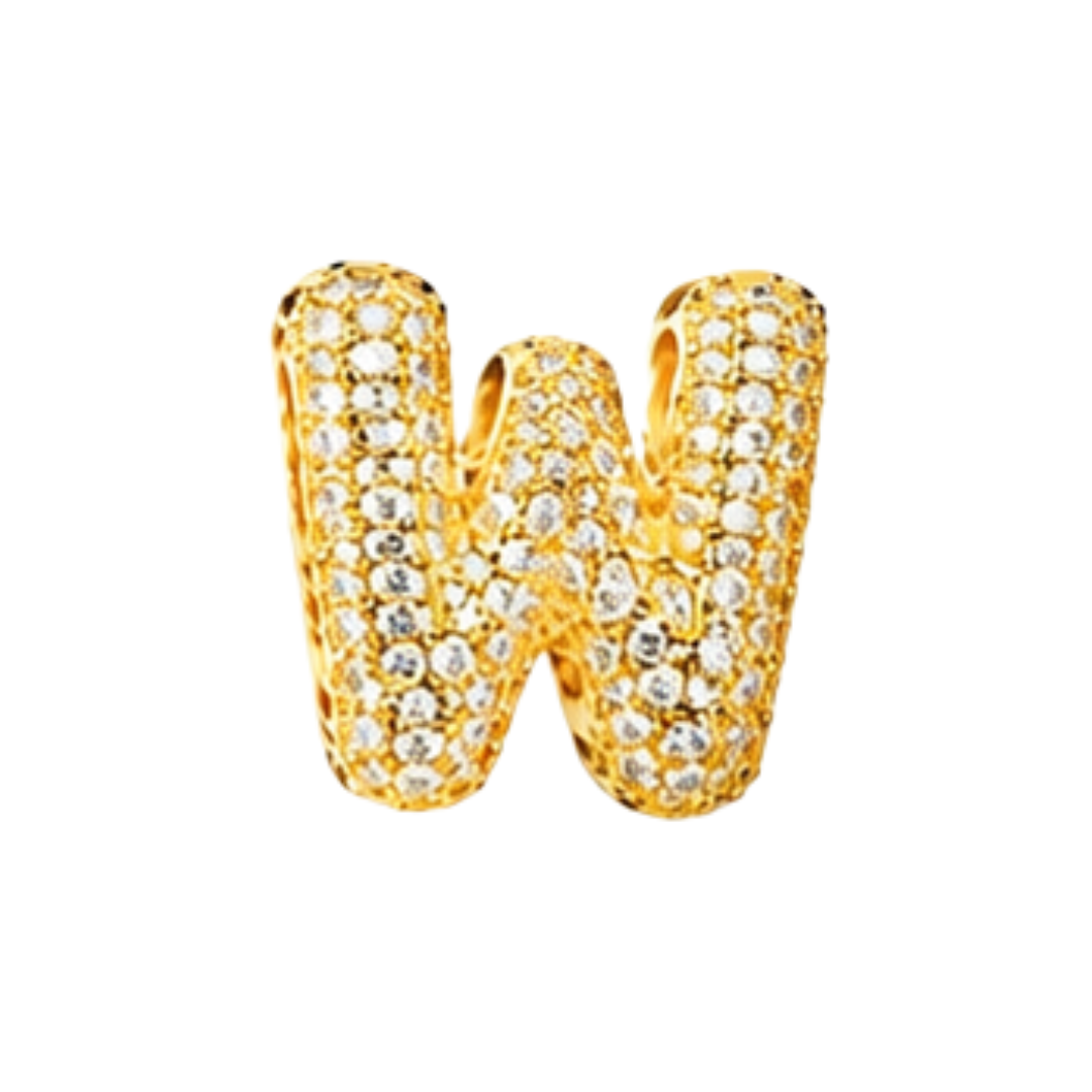Pavé Signature Initial Charm