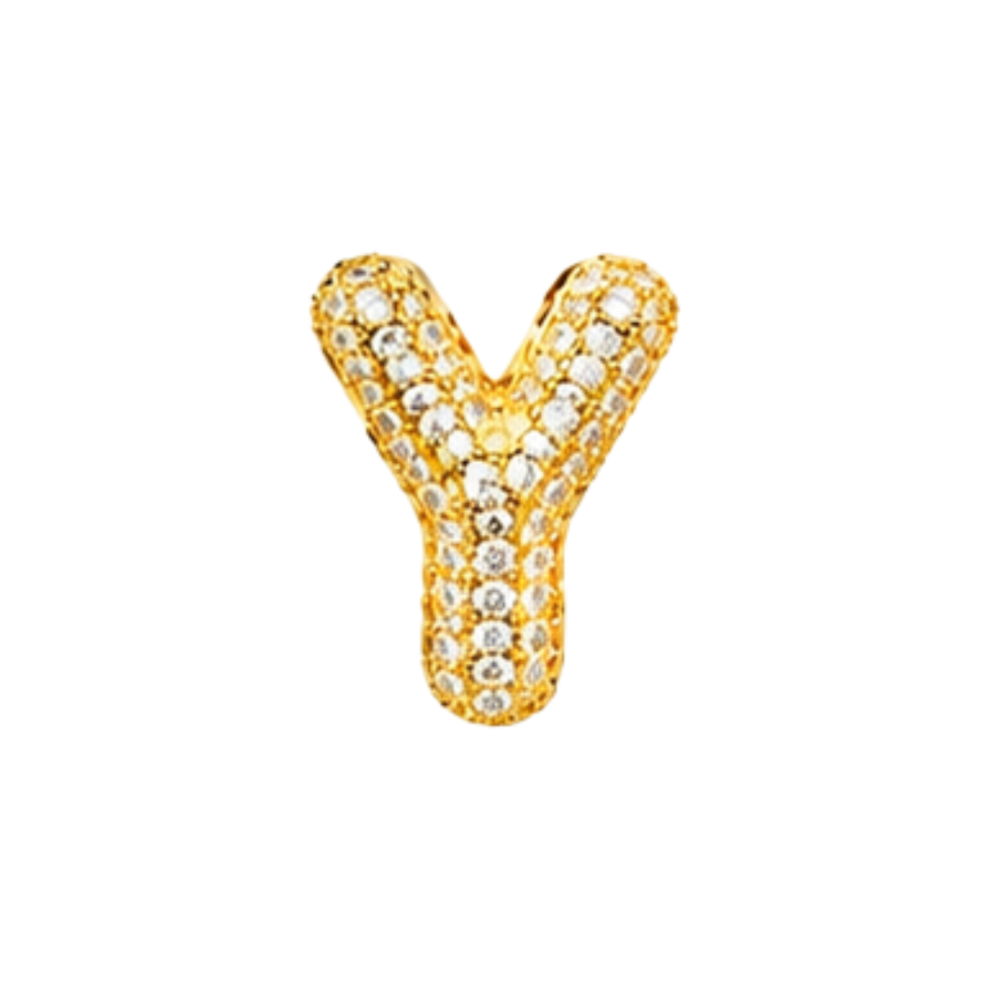 Pavé Signature Initial Charm
