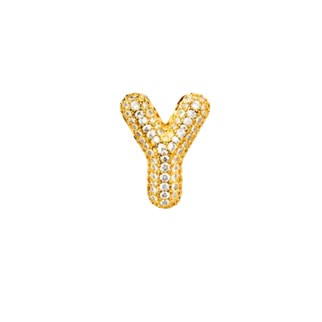 Pavé Signature Initial Charm