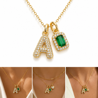 Pavé Signature Initial Charm