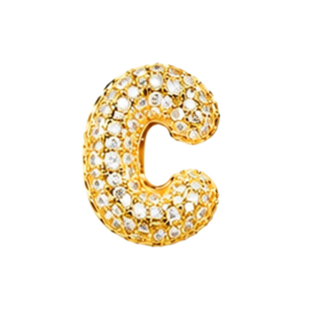 Pavé Signature Initial Charm