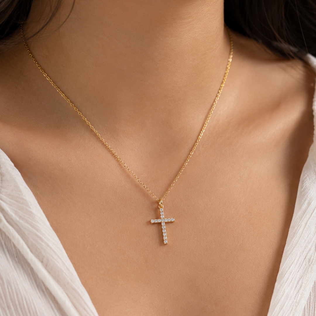 Eternal Pavé Cross Pendant