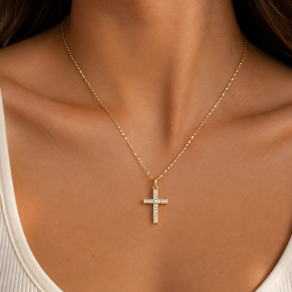 Divine Pavé Cross Pendant