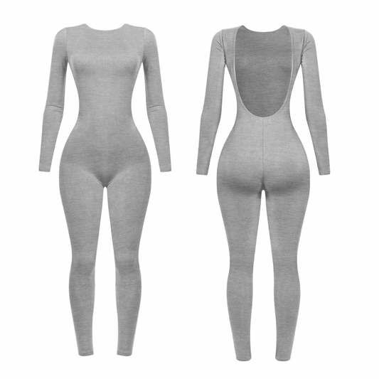 Tori - Long Sleeve Open Back Jumpsuit