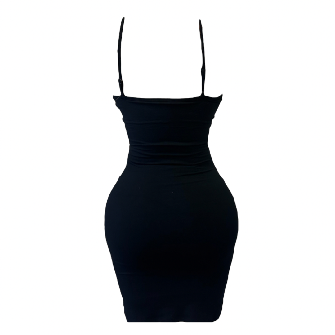 Contour Midi Shapewear Black Dress