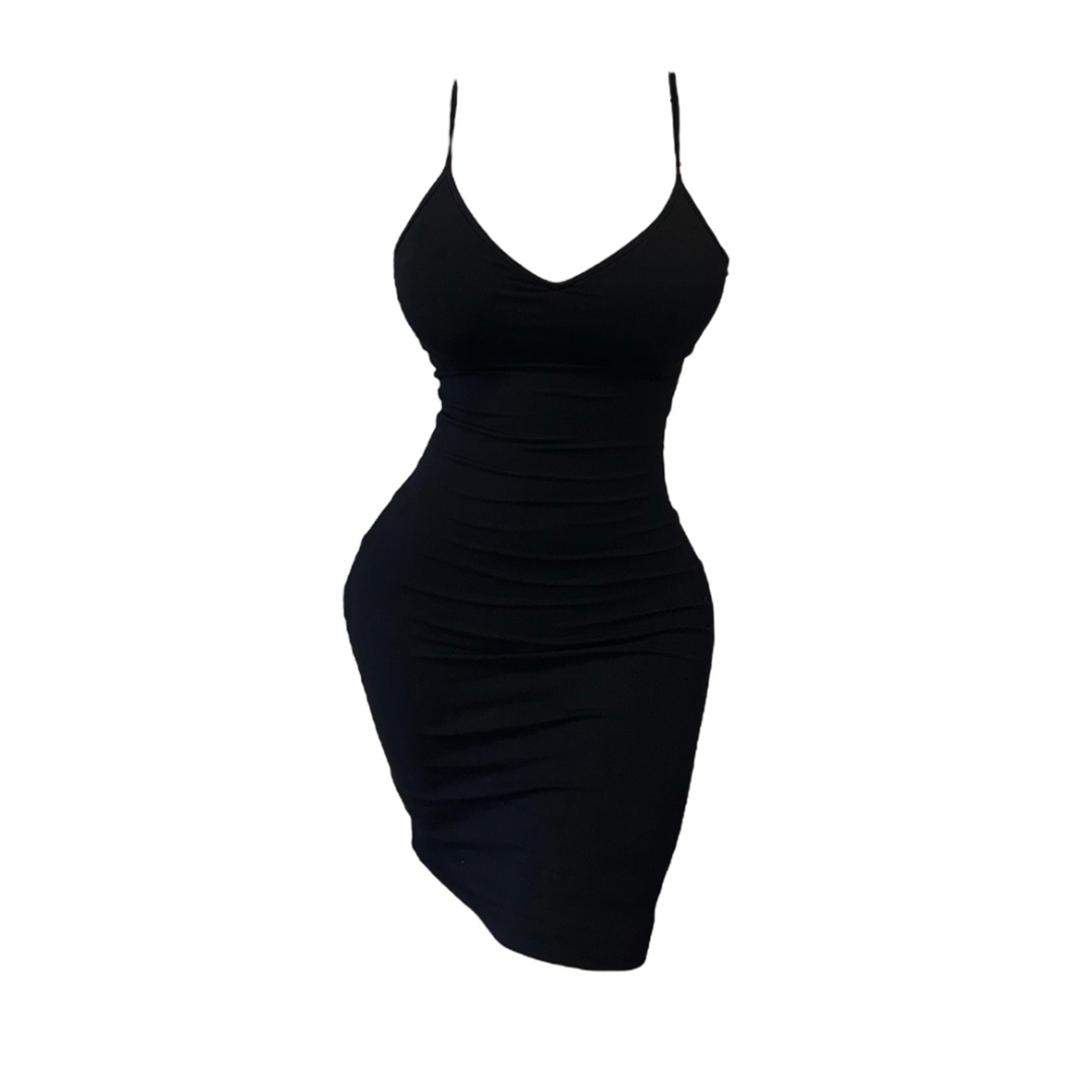 Contour Midi Shapewear Black Dress