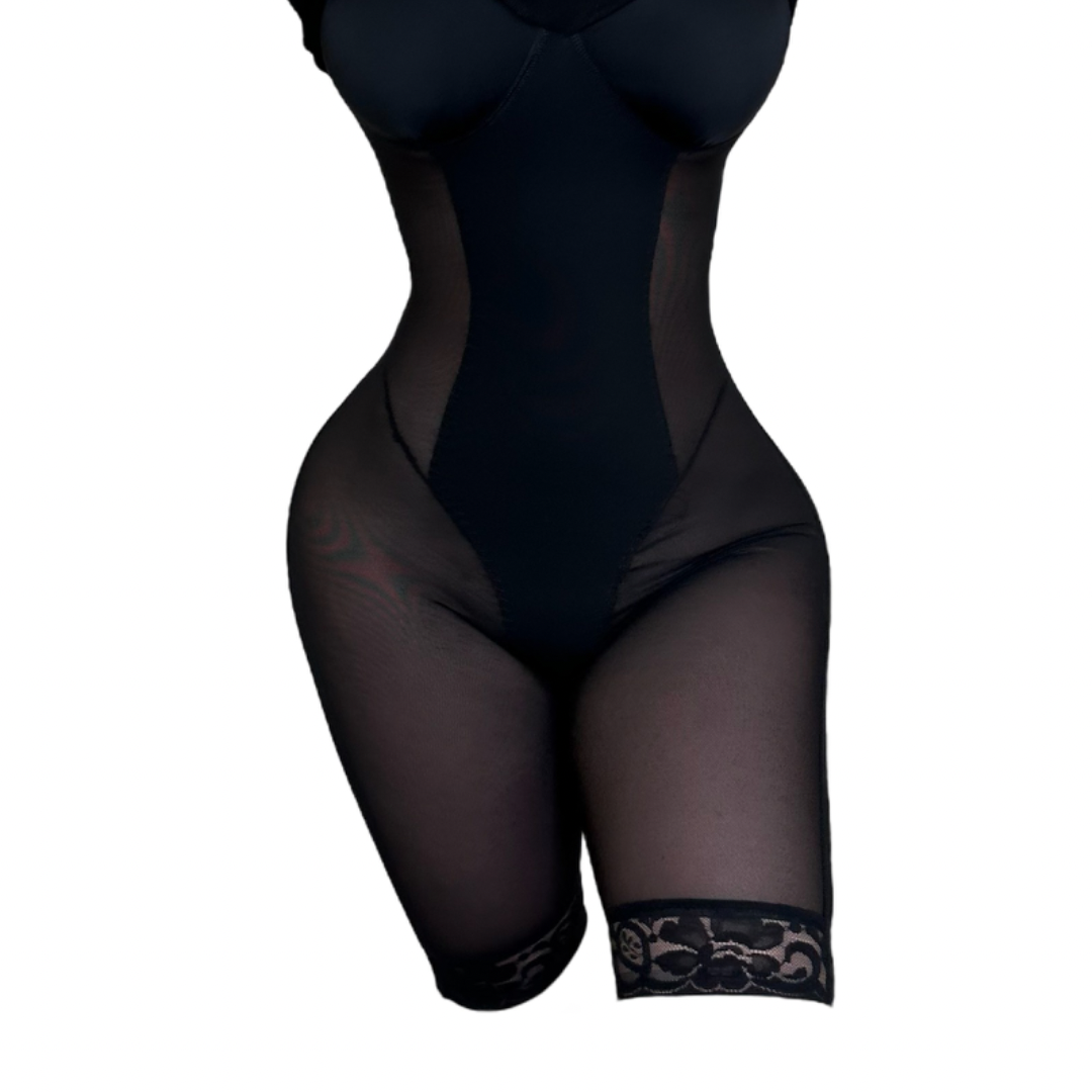 Contour Midi Shapewear Black Dress