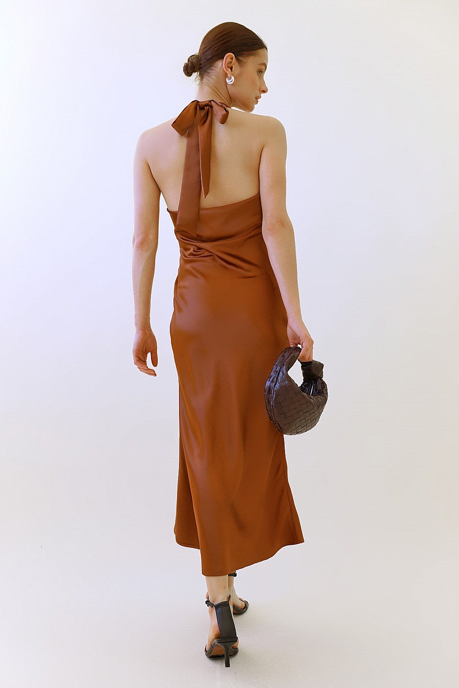 Satin Halter Neck Dress